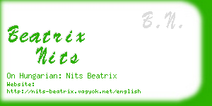 beatrix nits business card